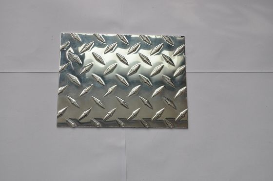 Placa marcada con cuadros aluminio del OEM, hoja de aluminio grabada en relieve diamante de plata